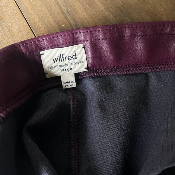 Wilfred Wine-Coloured Vegan Leather Trousers - Picture 5 of 7